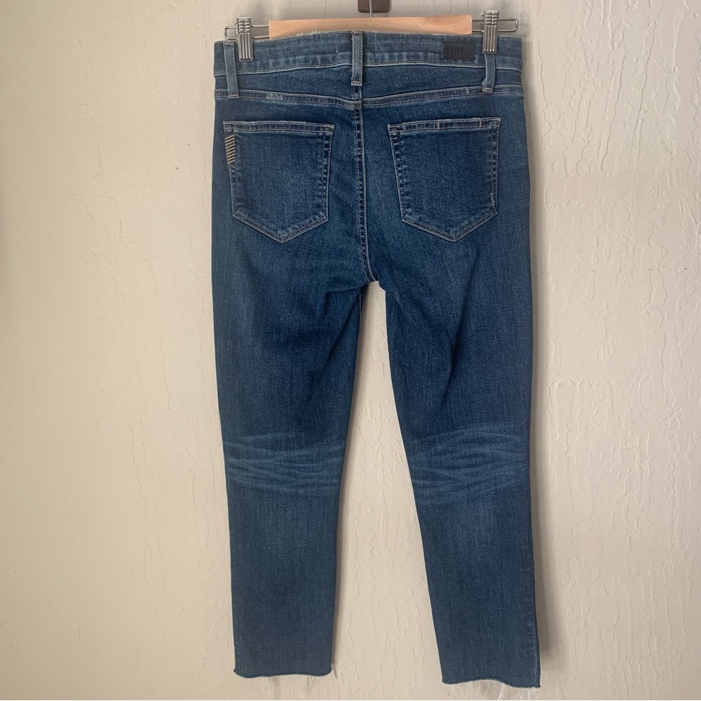 PAIGE Skyline Skinny Crop Mid-Rise Pico Jeans Raw Hem Size 27 - Picture 7 of 15